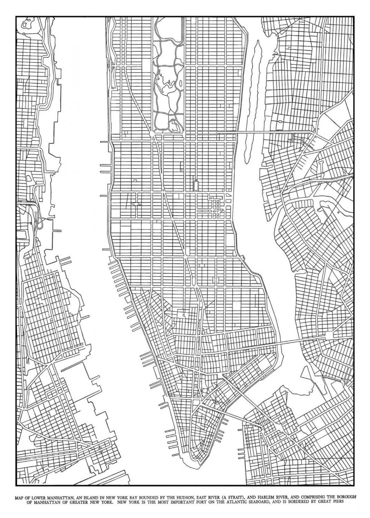 Карта нью йорка манхэттен