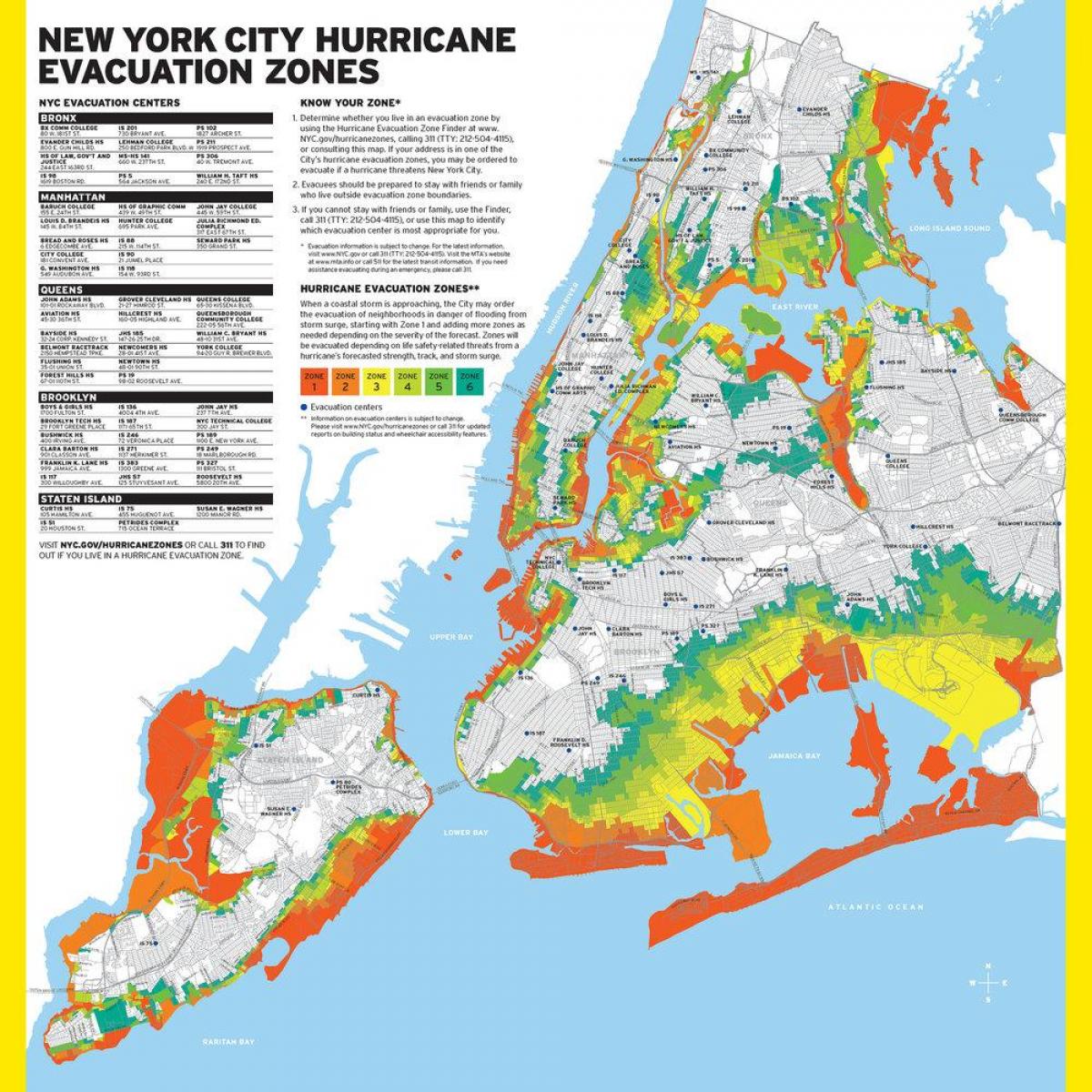 Зоны Манхэттена флуд карте