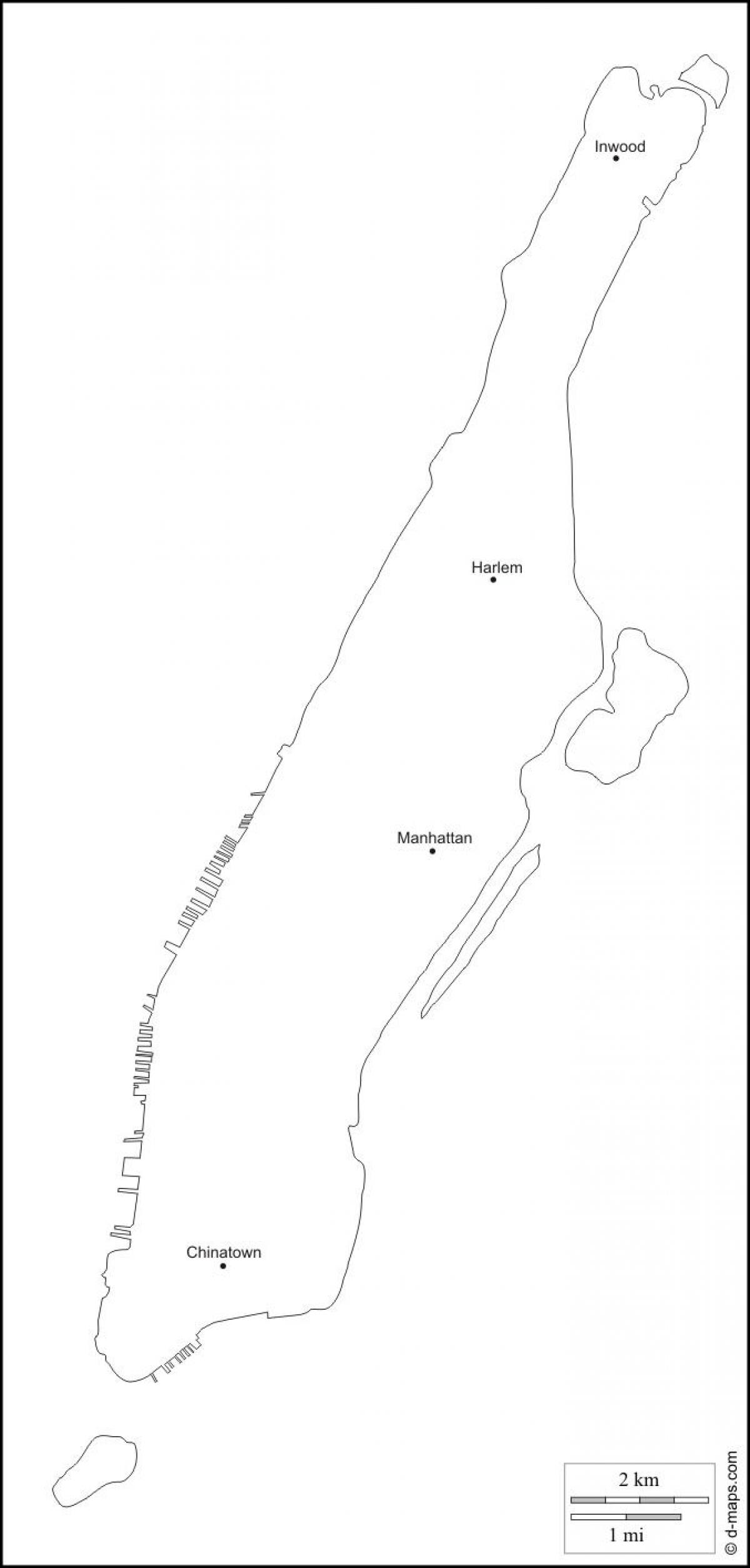 пустая карта Манхэттена