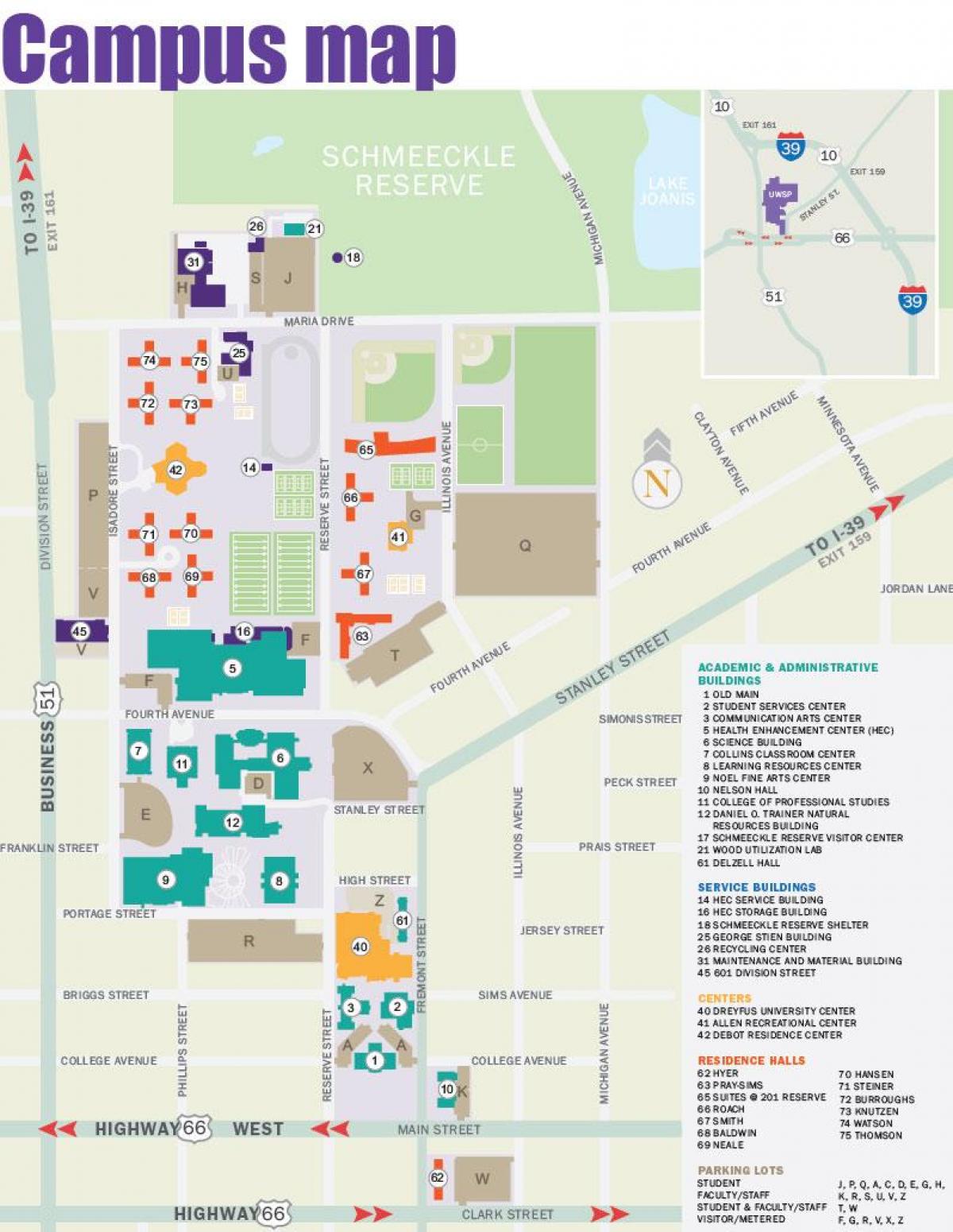 карта кампуса нью-йоркского университета