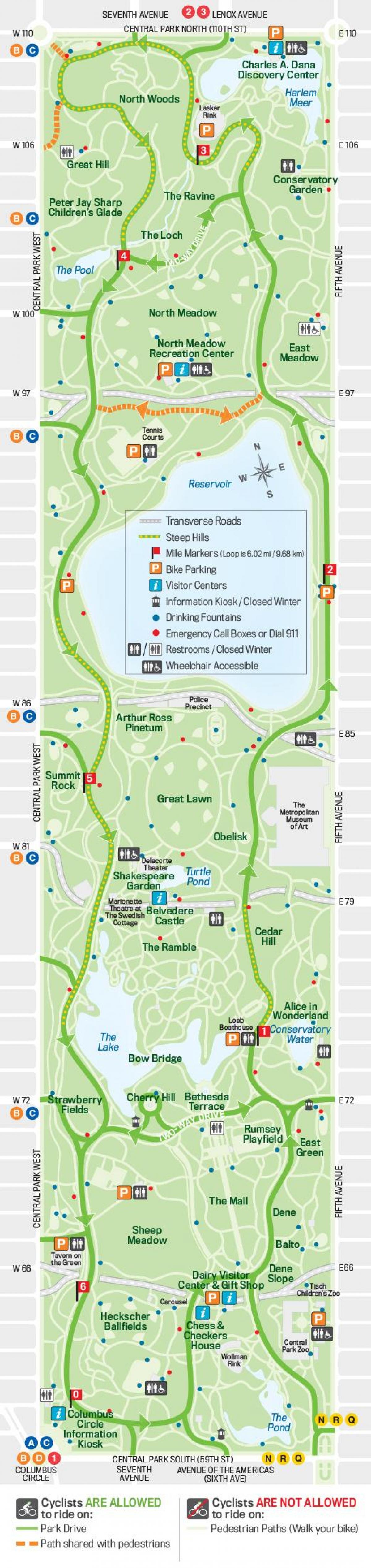 велосипед карта Центральный парк