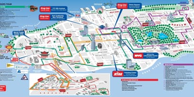 Пешеходная экскурсия по манхэттену карте