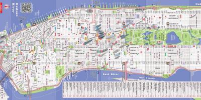 Подробная карта Манхэттена, Нью-Йорк